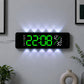 Curved Digital LED Wall Clock With RGB Ambient Backlight / Dual Alarms / Countdown Timer