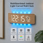 Curved Digital LED Wall Clock With RGB Ambient Backlight / Dual Alarms / Countdown Timer