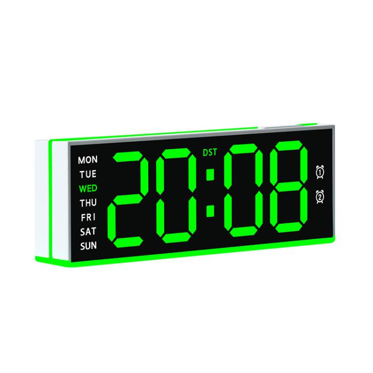 Digital Alarm Clock with Bottom Ambient Night Light with Dual Alarms, USB Output & Adjustable Volume