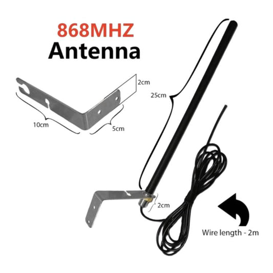 868MHz Outdoor Waterproof Extension Antenna For Garage Door Remote Control, 868MHz Length 2m