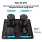 Black car panel wiring terminals diagram with voltmeter and dual USB charging outlets