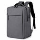 Dark gray waterproof laptop backpack with front pocket and adjustable shoulder strap