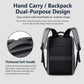 Black laptop backpack with top handle and padded adjustable shoulder straps