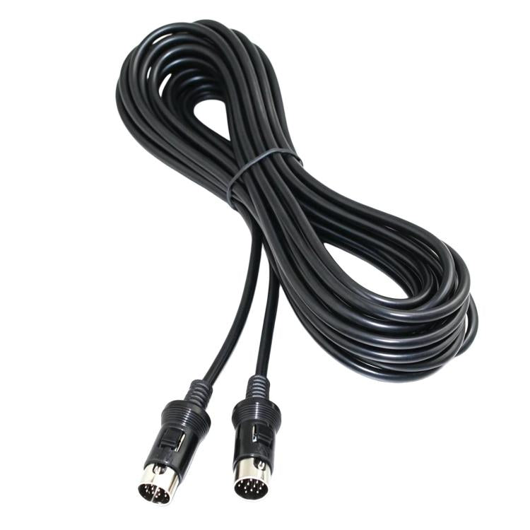 Black 3 m 13-pin speaker extension cable with two male plug connectors