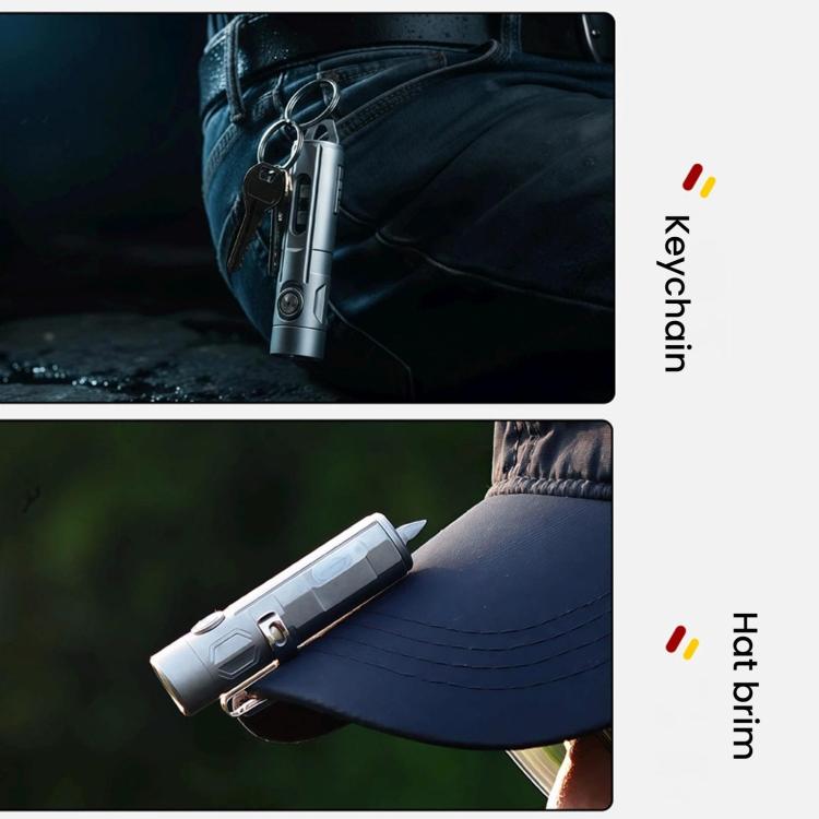 Mini Type-C Rechargeable High-Power Flashlight Keychain