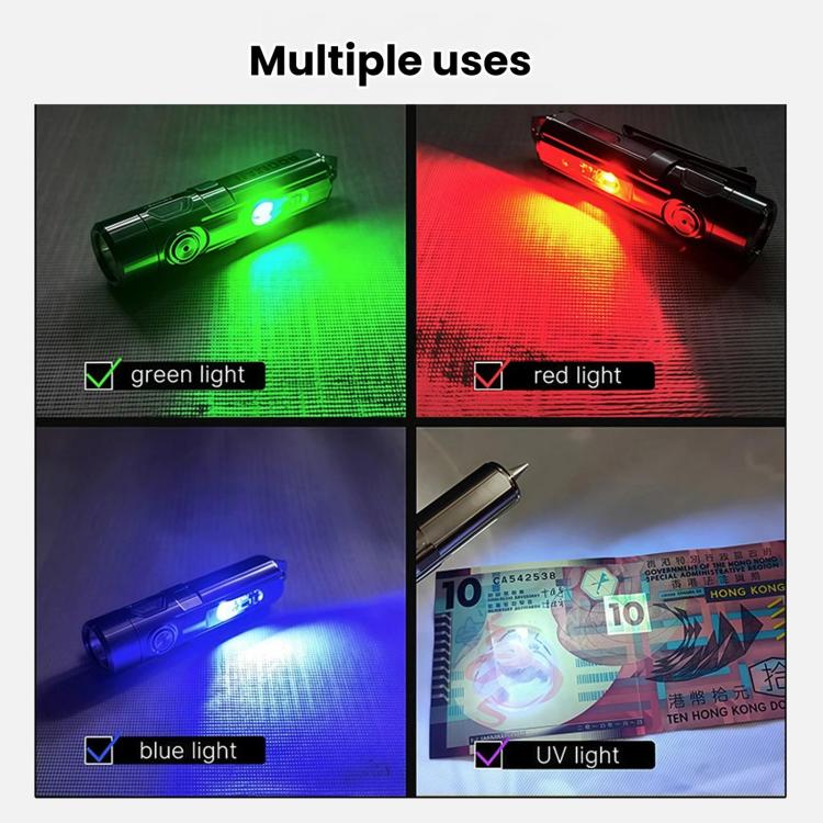 Mini Type-C Rechargeable High-Power Flashlight Keychain