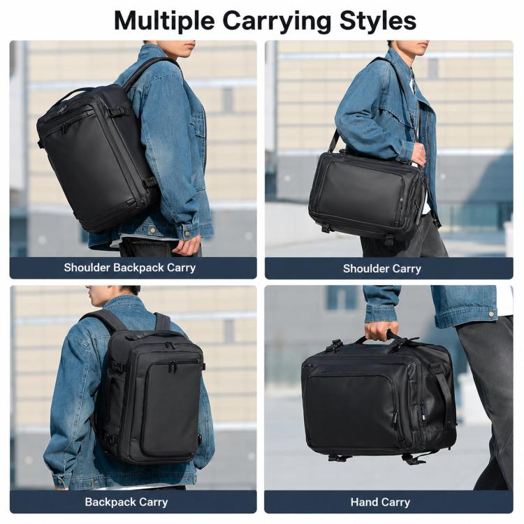 REMOID Travel Laptop Backpack Convertible Shoulder Bag With Luggage Strap