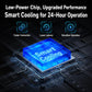Electronic chip on PCB with blue cooling light, wireless adapter module