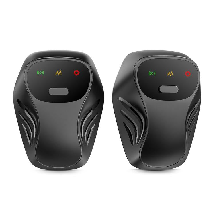 Ultrasonic pest repeller plug-in, black housing with side vents and front control panel