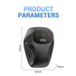 Black ultrasonic pest repeller plug-in device with LED indicator lights and control buttons