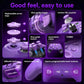 Purple game controller close-up with triggers, buttons, and textured grip surfaces