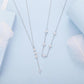 Lucky Four-Leaf Clover Y-Shaped Necklace Long Elegant Collarbone Chain, YIN132