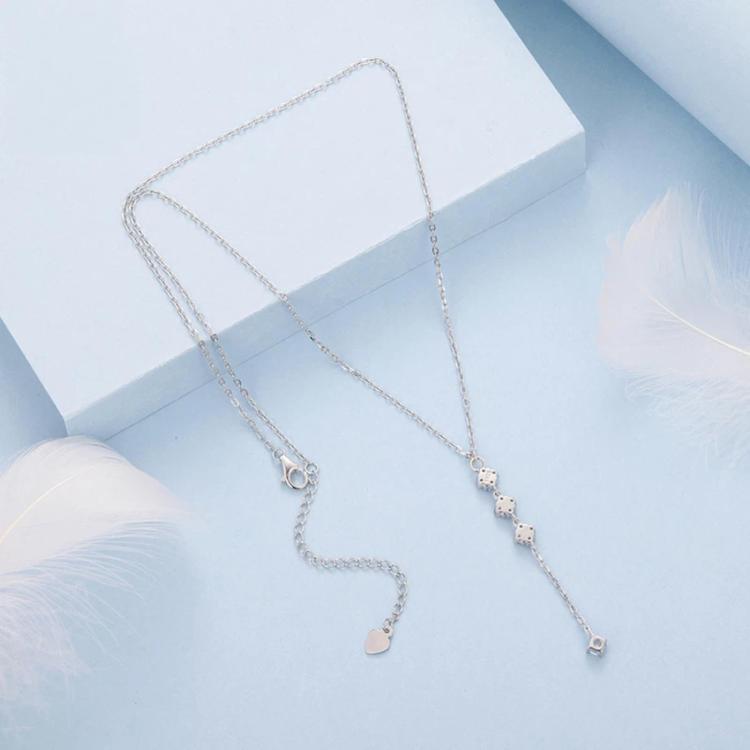 Lucky Four-Leaf Clover Y-Shaped Necklace Long Elegant Collarbone Chain, YIN132