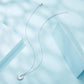 Star and moon pendant necklace with crescent moon charm, silver-tone chain