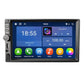 7-inch in-dash car stereo touchscreen with navigation, radio, and media icons