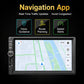 In-dash car stereo with navigation map display on 7-inch touchscreen