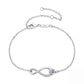 S925 Sterling Silver Infinite Loop Moissanite Bracelet, MSB039