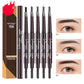 Dual-ended eyebrow pencil set with spoolie brush, swatches 01, 04, 05