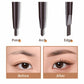 Dual-ended eyebrow pencil tips: pointed, arched, and edge for shaping brows
