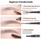 Beginner eyebrow pencil set with pointed tip and spoolie brush for outlining and blending