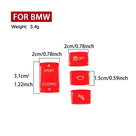 For BMW 1234 Series F Chassis 4pcs /Set Gear Shift Panoramic Camera Reversing Radar Switch Buttons