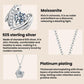 S925 Sterling Silver Heart Wing Moissanite Clavicle Necklace, MSN067