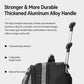 Black rolling backpack with telescopic aluminum alloy handle