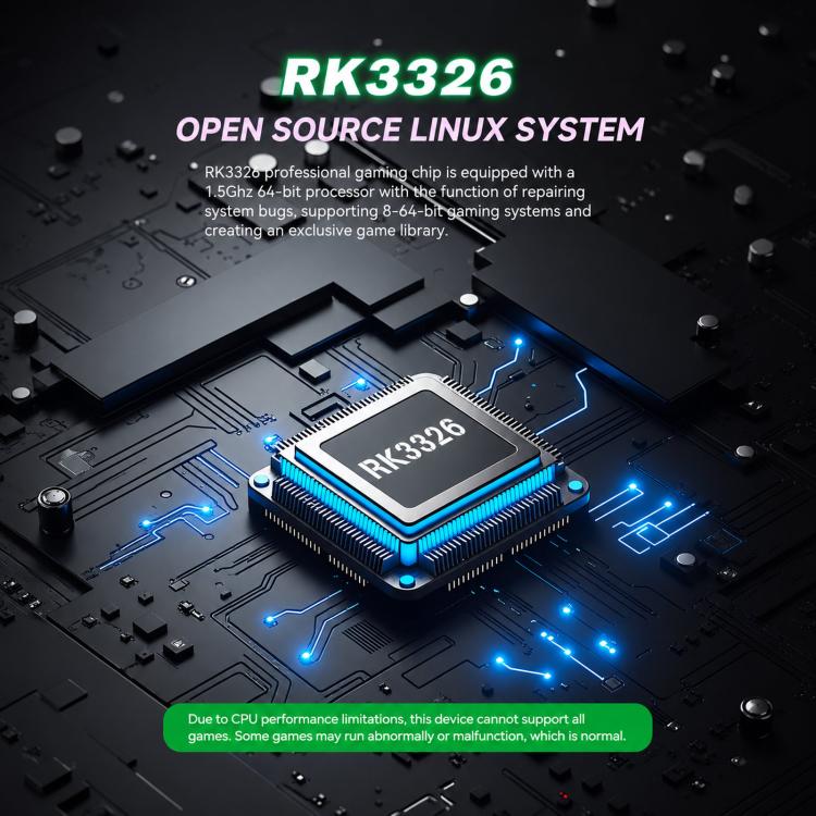 Retro handheld game console internal RK3326 chip on circuit board design