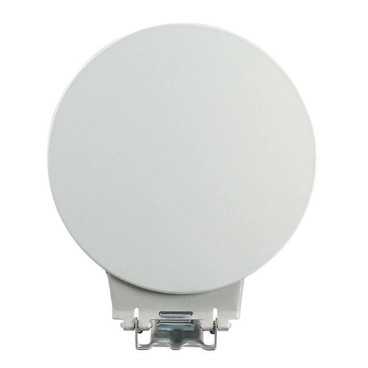 Fuel tank cap with light gray top and metal latch bracket