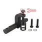 Black valve spring compressor tool with illustrated wrench and screws