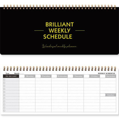 Undated Weekly Planner Pad Desktop Weekly Schedule Notebook with To-Do List 12 x 4.8 inch 60 Sheets