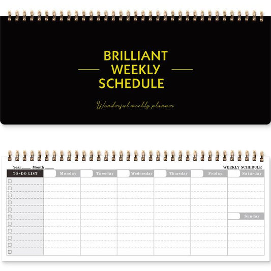 Undated Weekly Planner Pad Desktop Weekly Schedule Notebook with To-Do List 12 x 4.8 inch 60 Sheets
