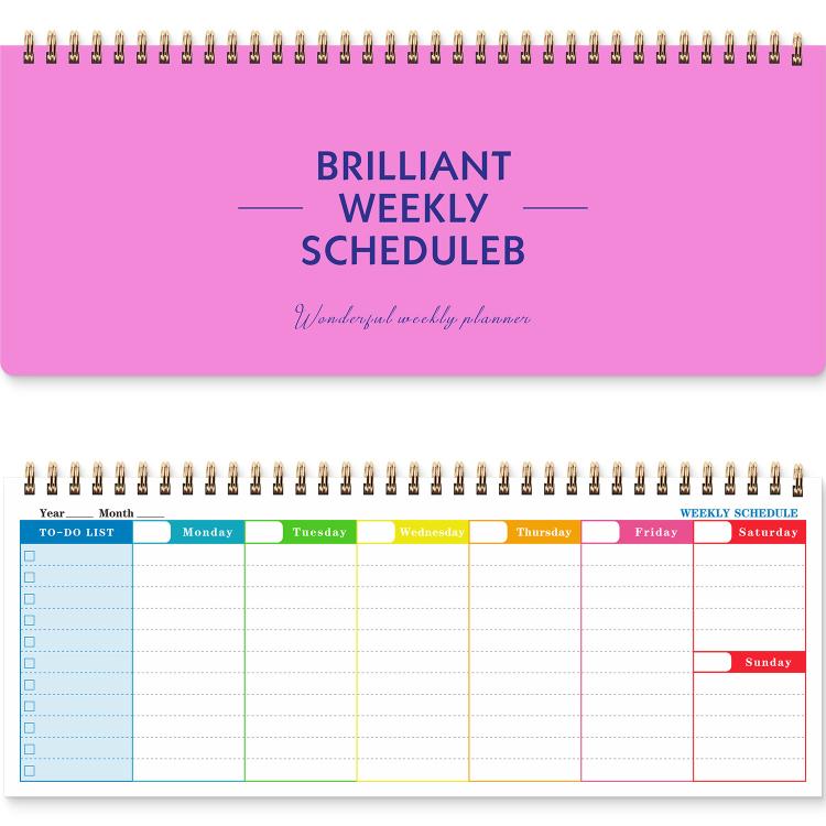 Undated Weekly Planner Pad Desktop Weekly Schedule Notebook with To-Do List 12 x 4.8 inch 60 Sheets