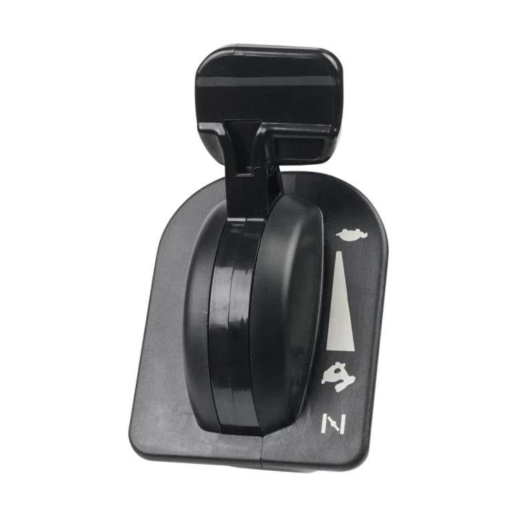 Black plastic throttle control switch with side lock lever