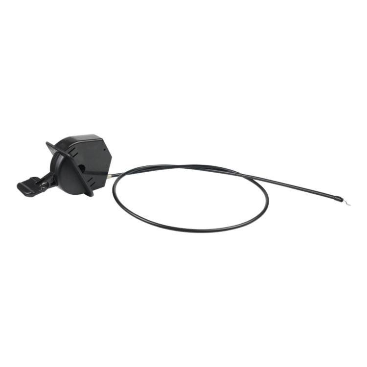 Throttle cable with black housing and long looped wiring lead