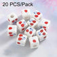 20 PCS/Pack Cherry Large-hole Square Ceramic Loose Bead Bracelet Accessory DIY Material, Small, Large