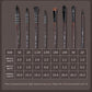 10-piece watercolor paint brush set with synthetic dark bristles and birch wood handles