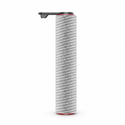 Replacement roller brush with red end cap, grey textured bristles.