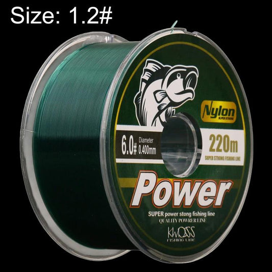 Kwdiss 220m Nylon Fishing Line Casting Line For Spinning Rod & Sea Rod Long Cast Fishing Line, 0.8#, 1.0#, 1.2#, 1.5#, 2.0#, 2.5#, 3.0#, 3.5#, 4.0#, 4.5#, 5.0#, 6.0#, 7.0#, 8.0#