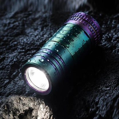 Mini Titanium Alloy High-Power Portable Rechargeable LED Flashlight Keychain