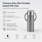 Mini sealed titanium alloy pill case keychain with spiral textured silver body and key ring