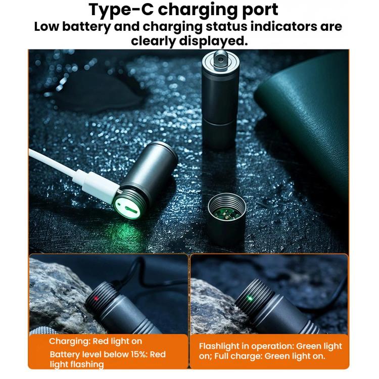 Mini Flashlight EDC Portable Titanium Alloy Keychain