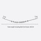 Clothesline length diagram with end hooks and clip spacing measurements