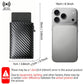 Compact carbon fiber wallet with card slots and side pop-up clip