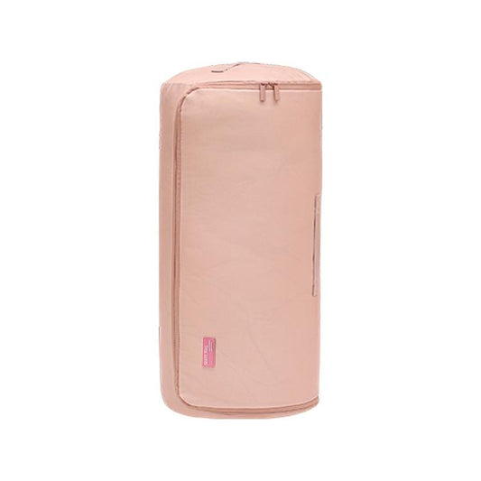 Compressible Cylindrical Quilt Storage Bag Space Saving Comforter Organizer Bag, Small Milk Yellow, Small Blue, Small Pink, Large Milk Yellow, Large Blue, Large Pink