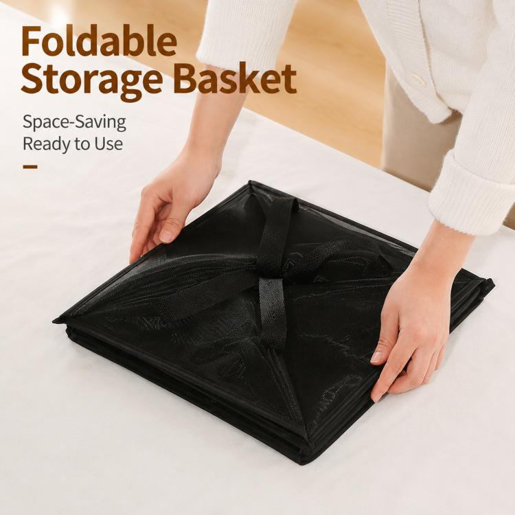 Collapsible Mesh Laundry Hamper Portable Clothes Storage Basket With Handles, Single Layer Black, Single Layer White, Single Layer Gray, Double Layer Black, Double Layer White