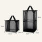 Collapsible Mesh Laundry Hamper Portable Clothes Storage Basket With Handles, Single Layer Black, Single Layer White, Single Layer Gray, Double Layer Black, Double Layer White