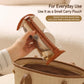 Small carry pouch opening view with detachable clear mini pouch inside, brown exterior