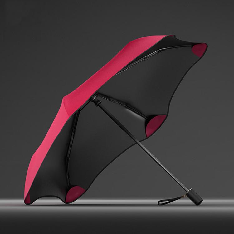 OLYCAT Three-Fold Black Coating Sun Umbrella Manual Sunny And Rain Dual-Purpose Umbrella