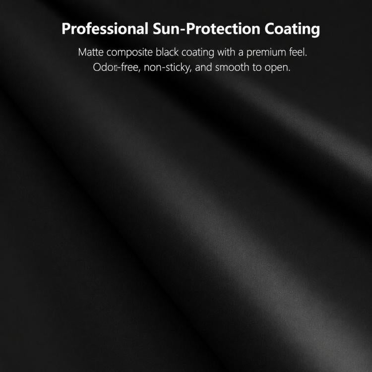 OLYCAT Three-Fold Black Coating Sun Umbrella Manual Sunny And Rain Dual-Purpose Umbrella